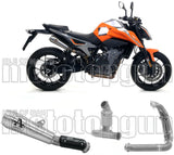 Complete Non-Catalytic Exhaust System With Sound Certification Pro-Race Nichrom Stainless Steel - Arrow Special Parts Compatible With Ktm 790 Duke (2018-2020)