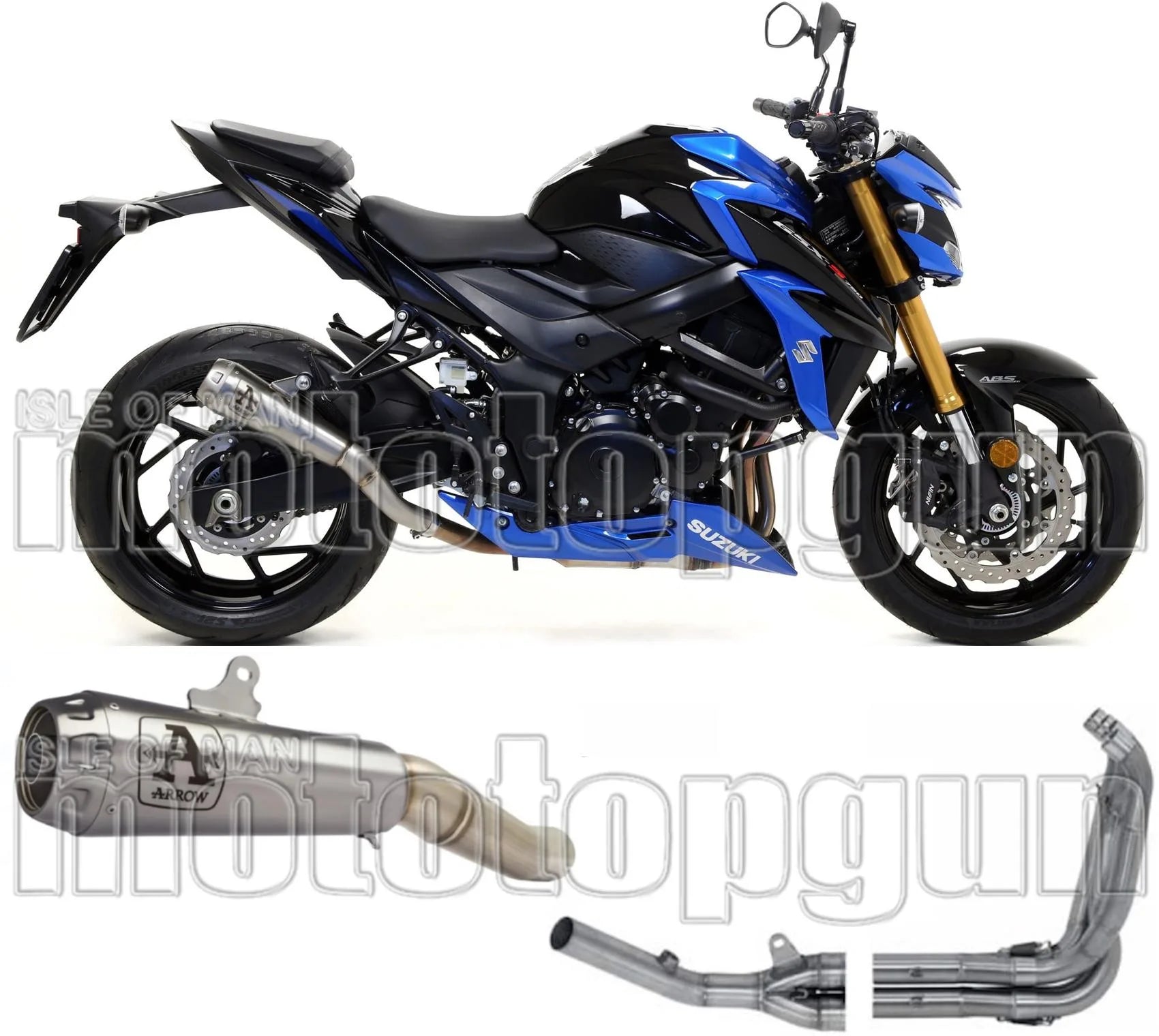 Système D'Échappement Complet Sans Catalyseur Et Homologué Au Niveau Sonore Pro-Race Nichrom Acier - Arrow Special Parts Compatible Avec Suzuki Gsx-S 750 (2017-2020)