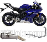 Système D'Échappement Complet Sans Catalyseur Et Homologué Au Niveau Sonore Pro-Race Nichrom Acier - Arrow Special Parts Compatible Avec Yamaha Yzf-R6 (2017-2021)