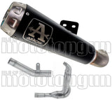 Système D'Échappement Complet Sans Catalyseur Et Homologué Au Niveau Sonore Pro-Race Nichrom Noir Acier - Arrow Special Parts Compatible Avec Kawasaki Zx 6R 636 (2019-2020)
