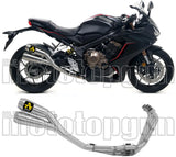 Système D'Échappement Complet Sans Catalyseur Et Homologué Au Niveau Sonore Pro-Race Twin Titanium Titanium - Arrow Special Parts Compatible Avec Honda Cb 650 R (2019-2023)