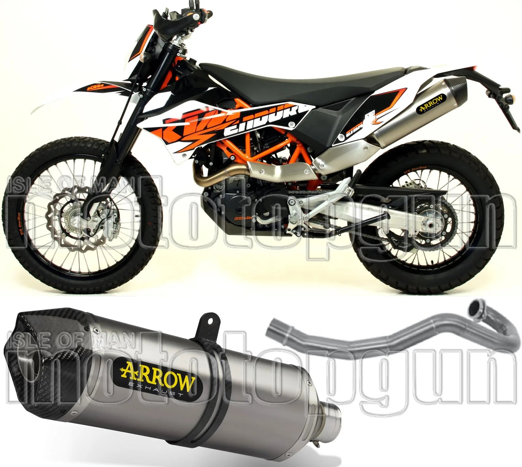 Système D'Échappement Complet Sans Catalyseur Et Homologué Au Niveau Sonore Race-Tech Titanium Carbon - Arrow Special Parts Compatible Avec Gasgas Es 700 (2022-2024)