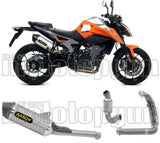 Système D'Échappement Complet Sans Catalyseur Et Homologué Au Niveau Sonore Race-Tech Titanium Carbon - Arrow Special Parts Compatible Avec Ktm 790 Duke (2023)