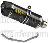 Système D'Échappement Complet Sans Catalyseur Et Homologué Au Niveau Sonore Race-Tech Carbon Carbon - Arrow Special Parts Compatible Avec Kawasaki Z 650 (2017-2020)
