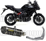 Système D'Échappement Complet Sans Catalyseur Et Homologué Au Niveau Sonore Race-Tech Carbon Carbon - Arrow Special Parts Compatible Avec Kawasaki Versys 650 (2017-2022)