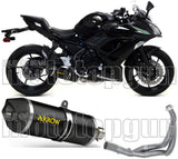 Système D'Échappement Complet Sans Catalyseur Et Homologué Au Niveau Sonore Race-Tech Aluminium Noir Carbon - Arrow Special Parts Compatible Avec Kawasaki Ninja 650 (2017-2020)