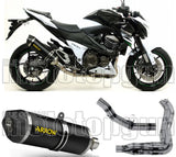 Système D'Échappement Complet Sans Catalyseur Et Homologué Au Niveau Sonore Race-Tech Aluminium Noir Carbon - Arrow Special Parts Compatible Avec Kawasaki Z 800 E (2013-2016)