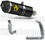Système D'Échappement Complet Sans Catalyseur Et Homologué Au Niveau Sonore Race-Tech Aluminium Noir Carbon - Arrow Special Parts Compatible Avec Ktm 890 Duke R (2020-2023)