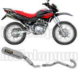 Système D'Échappement Complet Sans Catalyseur Et Homologué Au Niveau Sonore Thunder Aluminium Acier - Arrow Special Parts Compatible Avec Honda Xr 125 Sm (2004-2005)