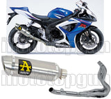 Système D'Échappement Complet Sans Catalyseur Et Homologué Au Niveau Sonore Thunder Aluminium Acier - Arrow Special Parts Compatible Avec Suzuki Gsx-R 600 Ie (2006-2007)