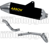 Système D'Échappement Complet Sans Catalyseur Et Homologué Au Niveau Sonore Thunder Aluminium Noir Acier - Arrow Special Parts Compatible Avec Honda Crf 300 L (2021-2024)