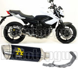 Système D'Échappement Complet Sans Catalyseur Et Homologué Au Niveau Sonore Thunder Aluminium Noir Acier - Arrow Special Parts Compatible Avec Yamaha Xj6 600 (2009-2015)