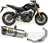 Système D'Échappement Complet Sans Catalyseur Et Homologué Au Niveau Sonore Thunder Titanium Carbon - Arrow Special Parts Compatible Avec Yamaha Mt-09 (2013-2020)