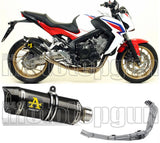 Système D'Échappement Complet Sans Catalyseur Et Homologué Au Niveau Sonore Thunder Carbon Carbon - Arrow Special Parts Compatible Avec Honda Cb 650 F (2014-2018)