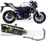 Système D'Échappement Complet Sans Catalyseur Et Homologué Au Niveau Sonore Thunder Carbon Carbon - Arrow Special Parts Compatible Avec Yamaha Yzf-R3 (2021-2024)