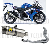 Système D'Échappement Complet Sans Catalyseur Et Homologué Au Niveau Sonore Thunder Aluminium Carbon - Arrow Special Parts Compatible Avec Suzuki Gsx-R 750 Ie (2008-2010)