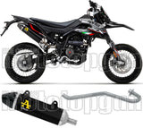 Système D'Échappement Complet Sans Catalyseur Et Homologué Au Niveau Sonore Thunder Aluminium Noir Carbon - Arrow Special Parts Compatible Avec Um Dsr Ex 125 (2018-2020)
