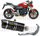 Système D'Échappement Complet Sans Catalyseur Et Homologué Au Niveau Sonore Thunder Aluminium Noir Carbon - Arrow Special Parts Compatible Avec Honda Cbr 600 F (2011-2013)