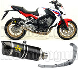 Système D'Échappement Complet Sans Catalyseur Et Homologué Au Niveau Sonore Thunder Aluminium Noir Carbon - Arrow Special Parts Compatible Avec Honda Cbr 650 F (2014-2018)