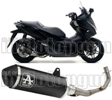 Système D'Échappement Complet Sans Catalyseur Et Homologué Au Niveau Sonore Urban Aluminium Noir Acier Noir - Arrow Special Parts Compatible Avec Honda Forza 125 (2015-2016)