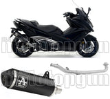 Système D'Échappement Complet Sans Catalyseur Et Homologué Au Niveau Sonore Urban Aluminium Noir Acier Noir - Arrow Special Parts Compatible Avec Kymco Ak 550 (2017-2020)