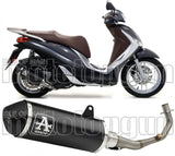 Système D'Échappement Complet Sans Catalyseur Et Homologué Au Niveau Sonore Urban Aluminium Noir Acier Noir - Arrow Special Parts Compatible Avec Piaggio Medley 150 (2016-2019)