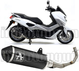 Système D'Échappement Complet Sans Catalyseur Et Homologué Au Niveau Sonore Urban Aluminium Noir Acier Noir - Arrow Special Parts Compatible Avec Yamaha N-Max 125 (2017-2020)