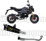Système D'Échappement Complet Sans Catalyseur Et Homologué Au Niveau Sonore X-Kone Nichrom Noir Carbon - Arrow Special Parts Compatible Avec Honda Msx 125 (2016-2020)