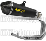 Système D'Échappement Complet Sans Catalyseur Et Homologué Au Niveau Sonore X-Kone Nichrom Noir Carbon - Arrow Special Parts Compatible Avec Kawasaki Z 900 (2017-2019)