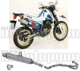 Système D'Échappement Complet Sans Catalyseur Et Homologué Au Niveau Sonore Paris Dacar Acier Acier - Arrow Special Parts Compatible Avec Suzuki Dr 600 R (1985-1987)