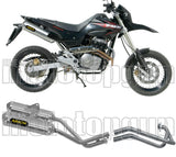 Système D'Échappement Complet Sans Catalyseur Et Homologué Au Niveau Sonore Thunder Aluminium Acier - Arrow Special Parts Compatible Avec Honda Fmx 650 (2005-2008)