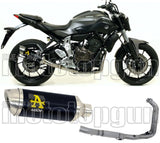 Système D'Échappement Complet Sans Catalyseur Et Homologué Au Niveau Sonore Thunder Aluminium Noir Acier - Arrow Special Parts Compatible Avec Yamaha Tracer 700 (2016-2019)