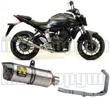 Système D'Échappement Complet Sans Catalyseur Et Homologué Au Niveau Sonore Thunder Aluminium Carbon - Arrow Special Parts Compatible Avec Yamaha Tracer 700 (2016-2019)