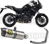 Complete Non-Catalytic Exhaust System With Sound Certification Thunder Aluminium Carbon - Arrow Special Parts Compatible With Yamaha Tracer 700 (2016-2019)