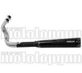 Système D'Échappement Complet Sans Catalyseur Et Homologué Au Niveau Sonore Rebel Aluminium Noir Aluminium Noir - Arrow Special Parts Compatible Avec Kawasaki Vulcan 650 S (2017-2020)