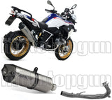 Système D'Échappement Complet Sans Catalyseur Et Homologué Au Niveau Sonore Maxi Race-Tech Titanium Carbon - Arrow Special Parts Compatible Avec Bmw R 1250 Gs (2019-2024)
