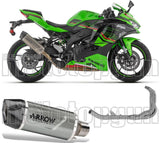 Système D'Échappement Complet Sans Catalyseur Et Homologué Au Niveau Sonore Indy-Race Evo Titanium Carbon - Arrow Special Parts Compatible Avec Kawasaki Zx 4R (2024-2026)