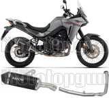 Système D'Échappement Complet Sans Catalyseur Et Homologué Au Niveau Sonore Explorer Aluminium Noir Embout Carby - Arrow Special Parts Compatible Avec Honda Xl 750 Transalp (2023-2024)