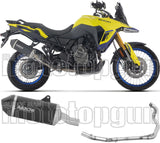 Système D'Échappement Complet Sans Catalyseur Et Homologué Au Niveau Sonore Explorer Aluminium Noir Embout Carby - Arrow Special Parts Compatible Avec Suzuki V-Strom 800 Se (2025-2026)