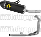 Système D'Échappement Complet Sans Catalyseur Et Homologué Au Niveau Sonore Explorer Aluminium Noir Embout Carby - Arrow Special Parts Compatible Avec Yamaha Ténéré 700 (2021-2024)