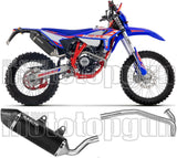 Système D'Échappement Complet Sans Catalyseur Et Homologué Au Niveau Sonore Icon Aluminium Noir - Arrow Special Parts Compatible Avec Beta Rr 125 4T Enduro - Motard (2024-2025)