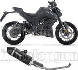 Système D'Échappement Complet Sans Catalyseur Et Homologué Au Niveau Sonore Icon Aluminium Noir Embout Carby - Arrow Special Parts Compatible Avec Zontes Zt 125 U (2025-2026)
