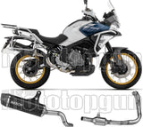 Système D'Échappement Complet Sans Catalyseur Et Homologué Au Niveau Sonore Indy-Race Evo Aluminium Noir Embout Carby - Arrow Special Parts Compatible Avec Cfmoto 700 Mt Adventure (2025-2026)