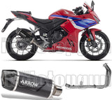 Système D'Échappement Complet Sans Catalyseur Et Homologué Au Niveau Sonore Indy-Race Evo Aluminium Noir Carbon - Arrow Special Parts Compatible Avec Honda Cbr 500 R (2024-2026)