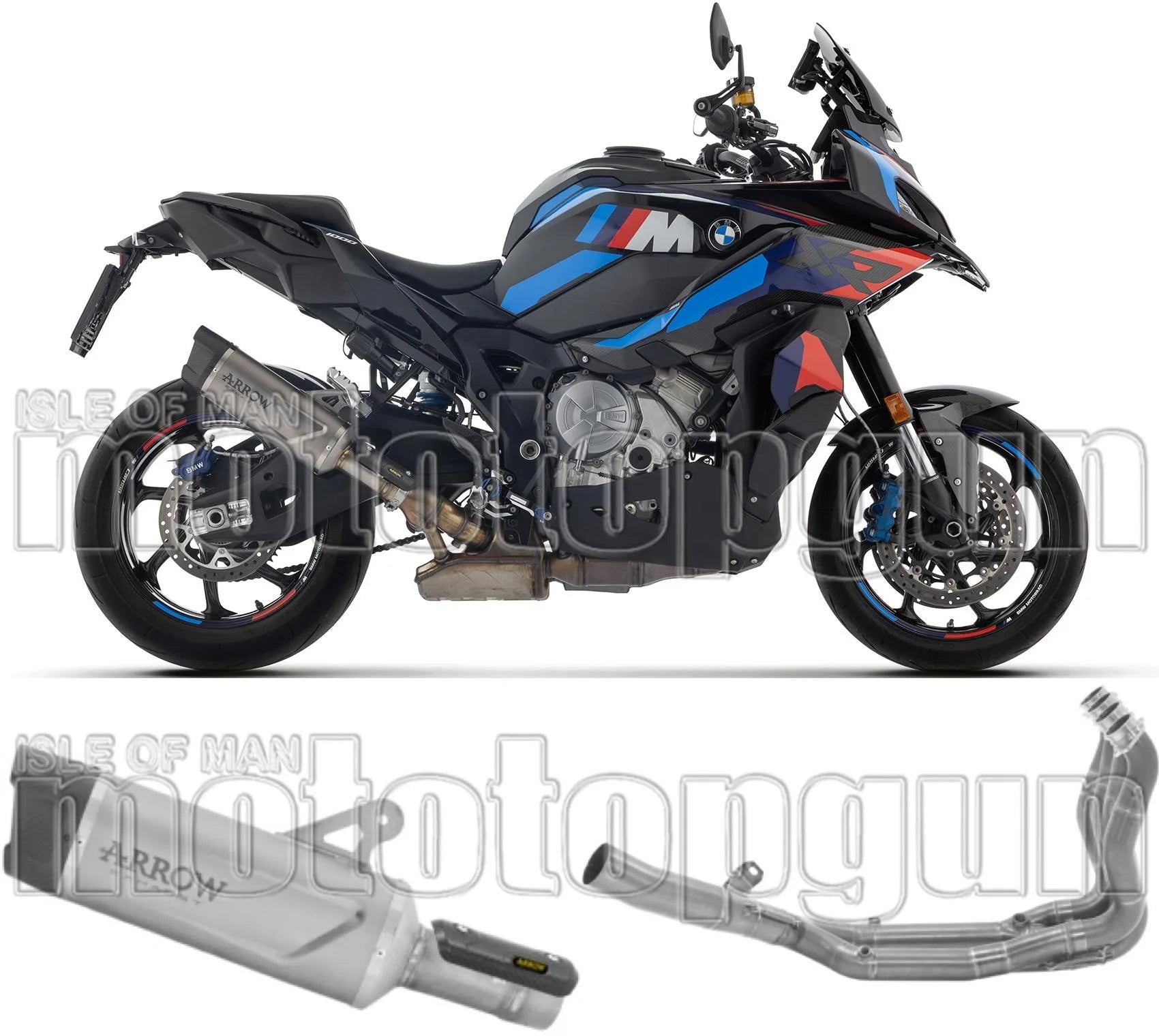 Système D'Échappement Complet Sans Catalyseur Et Homologué Au Niveau Sonore Indy-Race Evo Titanium Embout Carby - Arrow Special Parts Compatible Avec Bmw M 1000 Xr (2025-2026)