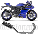Système D'Échappement Complet Sans Catalyseur Et Homologué Au Niveau Sonore Indy-Race Evo Aluminium Noir Embout Carby - Arrow Special Parts Compatible Avec Yamaha Yzf R9 (2025)