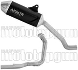 Système D'Échappement Complet Sans Catalyseur Et Homologué Au Niveau Sonore Indy Race Evo Aluminium Noir Embout Acier - Arrow Special Parts Compatible Avec Morbidelli T502X (2026)