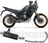 Système D'Échappement Complet Sans Catalyseur Et Homologué Au Niveau Sonore Indy-Race Evo Aluminium Noir Embout Carby - Arrow Special Parts Compatible Avec Voge Valico 800 Dsx Rally (2025-2026)