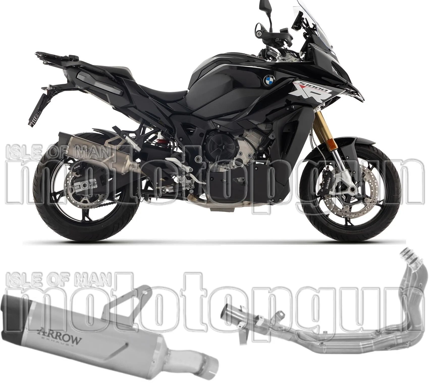 Système D'Échappement Complet Sans Catalyseur Et Homologué Au Niveau Sonore Indy-Race Evo Titanium Embout Carby - Arrow Special Parts Compatible Avec Bmw S 1000 Xr (2024-2026)