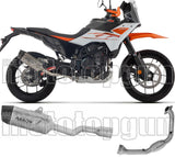 Système D'Échappement Complet Sans Catalyseur Et Homologué Au Niveau Sonore Indy-Race Evo Titanium Embout Carby - Arrow Special Parts Compatible Avec Ktm 390 Adventure R (2025-2026)